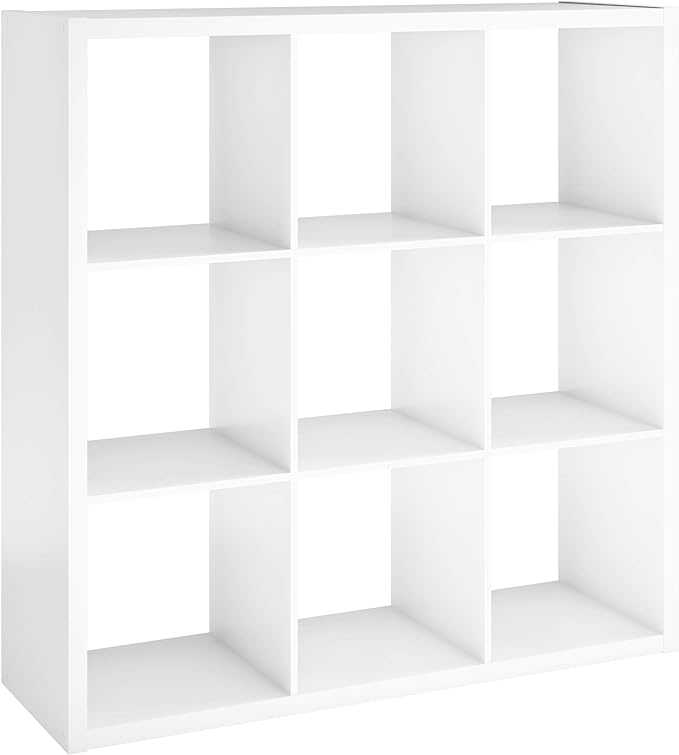 ClosetMaid 4588 Decorative Open Back 9-Cube Storage Organizer, White - LeafyLoom