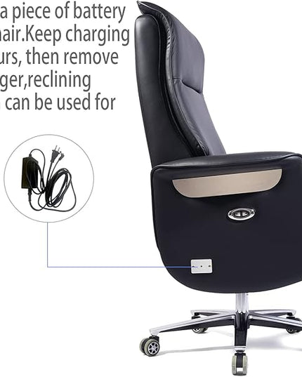 Leather Office Chair with high back,Reclining Office Chair with foot rest,Computer Chair,Gamer Chair,Swivel Desk Chair,Comfortable Home Office Chair,Recliner Chair,Ergonomic Office Chair - LeafyLoom