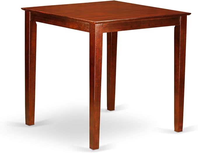 East West Furniture PUBS5-BRN-C 5 Piece Counter Height Pub Set Includes a Square Table and 4 Linen Fabric Kitchen Dining Chairs, 36x36 Inch - LeafyLoom