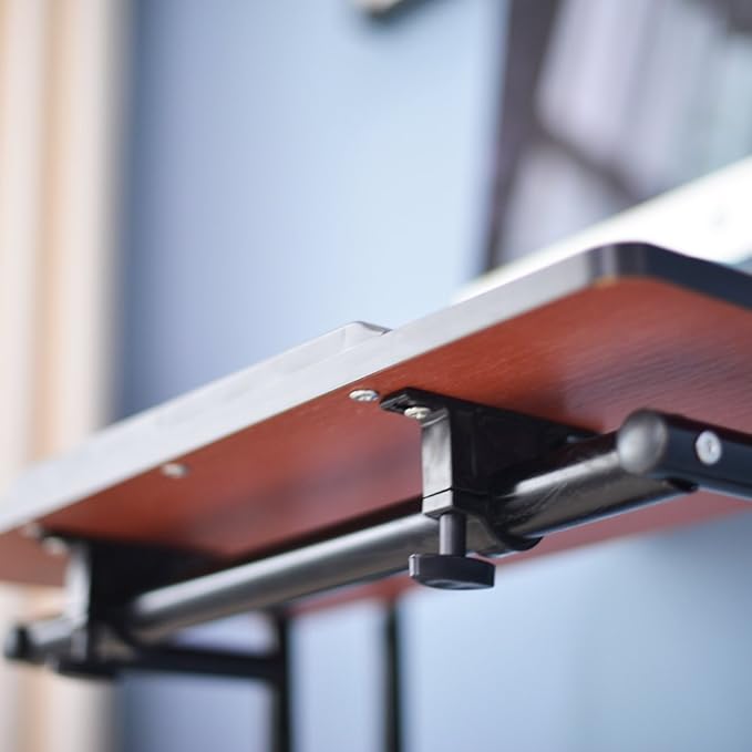 soges Mobile Standing Desk Adjustable Height, Roling Sit-Stand Desk, Small Standing Computer Desk Workstation on Wheels, Sit Stand Up Desk for Home Office, Black - LeafyLoom