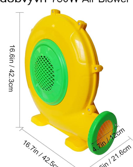 Air Blower 750 Watts, Bounce House Blower for inflatables Jump House, Inflatable Castle and Jump Slides, Efficient and Convenient Commercial Inflatable Blower for Bounce House (Style B-750W) - LeafyLoom