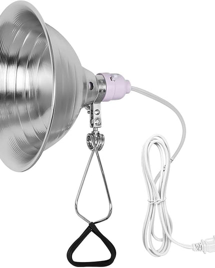 Simple Deluxe Clamp Lamp Light 150 Watt with 8.5 Inch Aluminum Reflector (no Bulb Included), 6 Feet Cord, 1 Pack, White - LeafyLoom