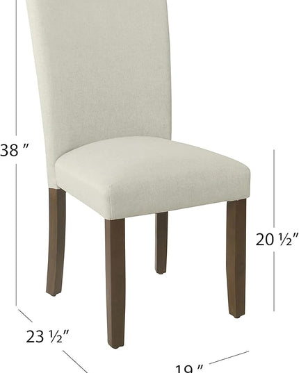 HomePop Classic Parsons Dining Chairs, Pack of 2, Soft Gray Woven - LeafyLoom