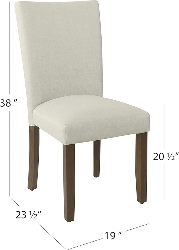 HomePop Classic Parsons Dining Chairs, Pack of 2, Soft Gray Woven - LeafyLoom