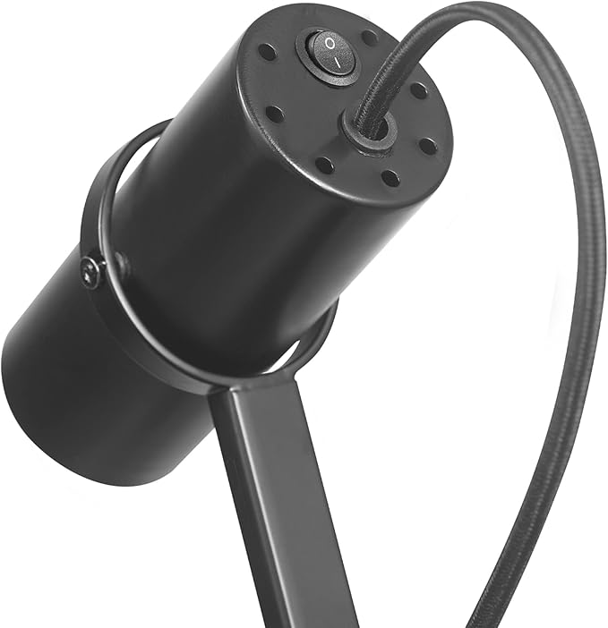 Globe Electric MRDK by Globe Series.01.FL 58" LED Floor Lamp, 9 Watts, 400 Lumens, 3000 Kelvin Warm White, Adjustable Shade, On/Off Rocker Switch on Shade, Matte Black - LeafyLoom