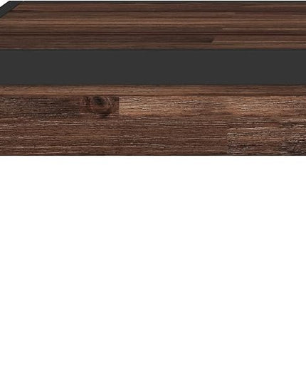 SIMPLIHOME Erina SOLID ACACIA WOOD Modern Industrial 72 Inch Wide Large Desk in Distressed Charcoal Brown, For the Office Desk, Writing Table, Workstation and Study Table - LeafyLoom
