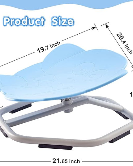 Autism Kids 360° Spinning Swivel Chair.Spinning Chair for Kids Sensory, Kids Swivel Chair Sensory, Sensory Toy Chair, Carousel Spin Sensory Chair, Training Body Coordination (Sky blue) - LeafyLoom