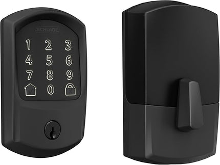 SCHLAGE BE489WB GRW 622 Encode WiFi Deadbolt Smart Lock, Keyless Entry Touchscreen Door Lock with Greenwich Trim, Matte Black SchlageLockCompany