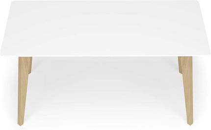 HON Basyx BSX55WPLTWH Modern Home Office Wood Computer Desk, 55", White - LeafyLoom
