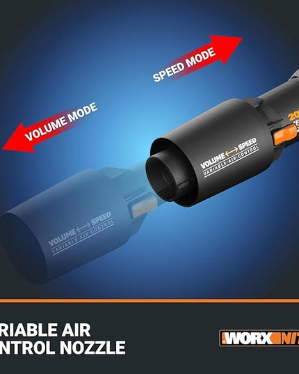 Worx Nitro WG543 20V LEAFJET Leaf Blower Cordless with Battery and Charger, Blowers for Lawn Care Only 3.8 Lbs., Cordless Leaf Blower Brushless Motor – Battery & Charger Included - LeafyLoom