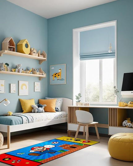 Bedroom Rugs Cartoon 3D Printing Rugs for Boys, Girls, Children and Infants, Children's Bedroom Game Room Anti-Skid Carpet for Children, Children's Crawl Rugs for Children's Playground Floor Mat - LeafyLoom