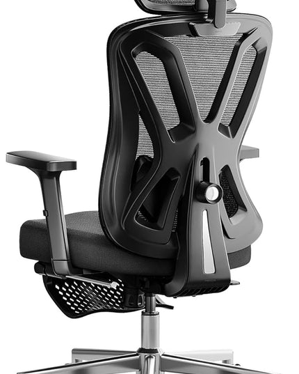 Hbada Ergonomic Office Chair, Desk Chair with Adjustable Lumbar Support and Height, Comfortable Mesh Computer Chair with Footrest 2D Headrest, Swivel Tilt Function Black - LeafyLoom