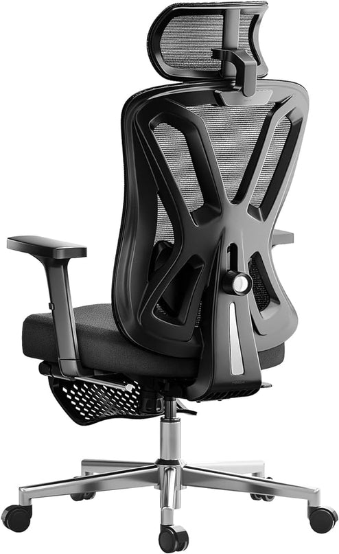 Hbada Ergonomic Office Chair, Desk Chair with Adjustable Lumbar Support and Height, Comfortable Mesh Computer Chair with Footrest 2D Headrest, Swivel Tilt Function Black - LeafyLoom