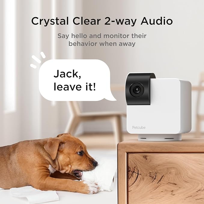 Petcube Cam 360 The Pack of 2 Camera | Ultimate Interactive WiFi Pet and Home Security Pan-Tilt Camera with Phone App, 1080p HD Video, 360° Rotation, Night Vision, Smart Alerts for Home Surveillance Petcube
