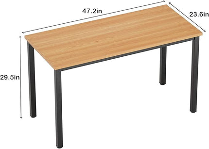 Need Office Computer Desk 47" Simple Heavy Duty Working Study Table,Modern Simple Style PC Writing Table,Home Office Writing Desk - LeafyLoom