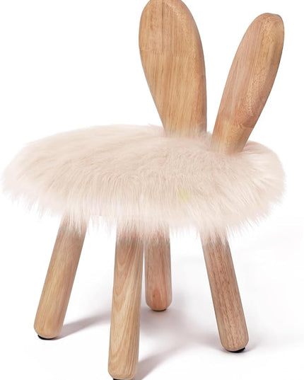 Wooden Toddler Chair Rabbit Stool Suitable for A Variety of Color Rest Stool for Any Room Decoration Game Room Cute Chair - LeafyLoom