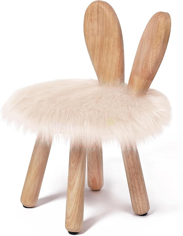 Wooden Toddler Chair Rabbit Stool Suitable for A Variety of Color Rest Stool for Any Room Decoration Game Room Cute Chair - LeafyLoom