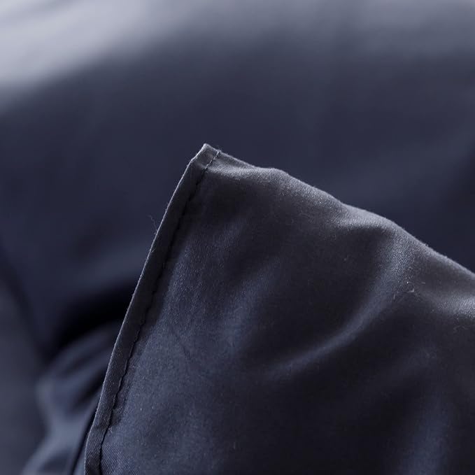 ROSGONIA Navy Blue Comforter Set Queen, 3pcs (1 Boho Blue Comforter & 2 Pillowcases) All Season Soft Bedding Lightweight Bedspread Blanket Quilt - LeafyLoom