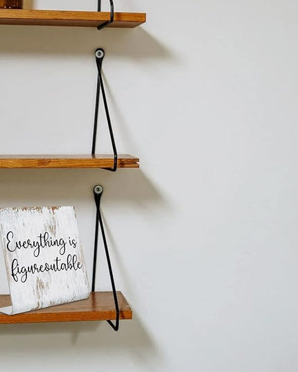 Everything is Figureoutable Sign, Inspirational Gift for Woman, Men, Workers, Friends,Motivational Desk Sign Decorations for Home Office Desk Bar Cubicle Table Shelf Plaque Sign Decor dksg15 - LeafyLoom