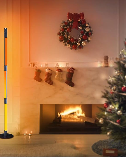 BRIMAX RGBWIC Corner Floor Lamp, DIY Detachable LED Floor Lamp with Spotlight, Smart Corner Lamp with 16 Million DIY Colors&Music Sync, App&Remote Control for Living Room Bedroom Study Room Christmas - LeafyLoom