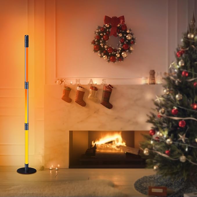 BRIMAX RGBWIC Corner Floor Lamp, DIY Detachable LED Floor Lamp with Spotlight, Smart Corner Lamp with 16 Million DIY Colors&Music Sync, App&Remote Control for Living Room Bedroom Study Room Christmas - LeafyLoom