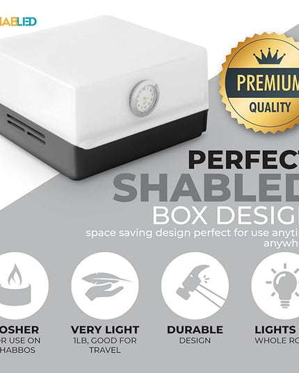 Kosher for Shabbos LED Lamp with Drawer, Table lamps and nightlight for Living Rooms, Bedrooms, Baby Nursery, Home Office, Reading, Bulb lasts 50,000 hours, (Black) - LeafyLoom