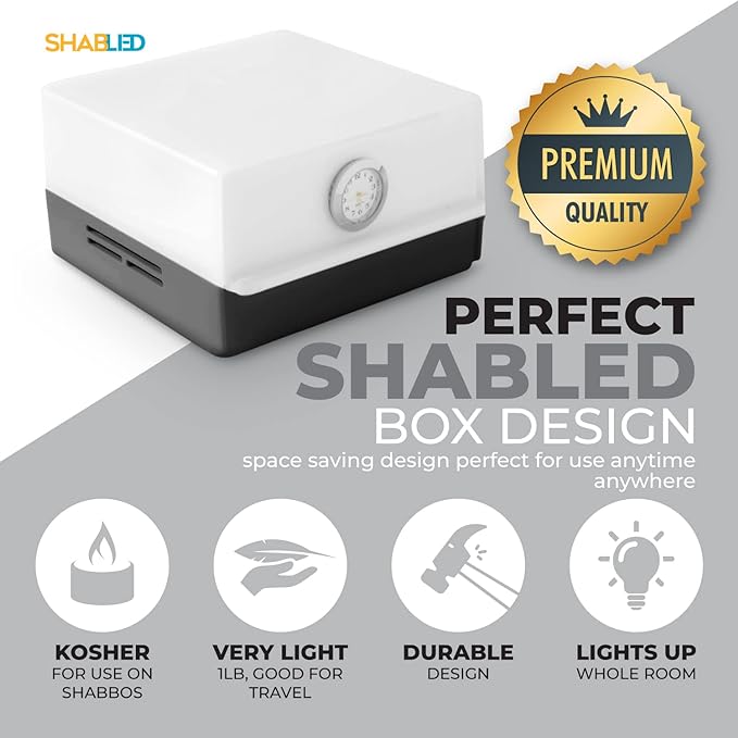 Kosher for Shabbos LED Lamp with Drawer, Table lamps and nightlight for Living Rooms, Bedrooms, Baby Nursery, Home Office, Reading, Bulb lasts 50,000 hours, (Black) - LeafyLoom