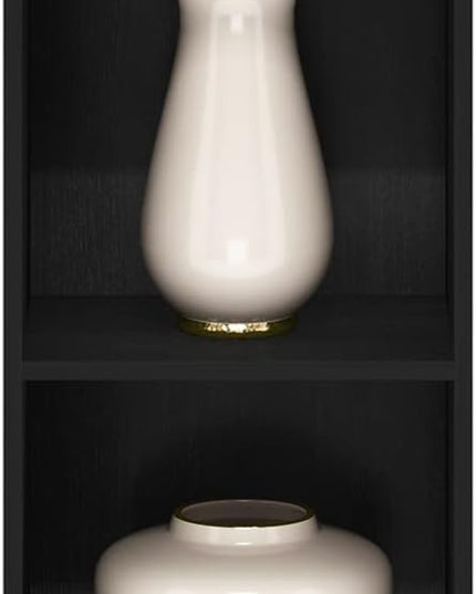 Furinno Luder Bookcase / Book / Storage, 4-Tier Cube, Blackwood - LeafyLoom
