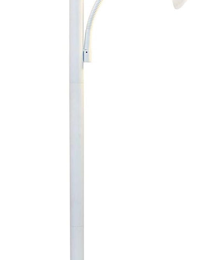 Elegant Designs LF2003-WHT 2 Light Mother Daughter Marble Glass Floor Lamp, White - LeafyLoom