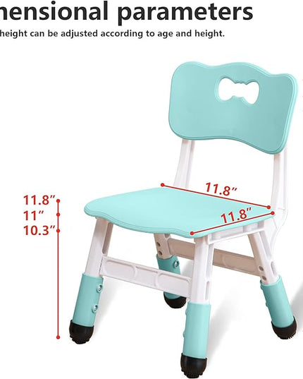 Kids' Desk Chairs Adjustable Height is Suitable for Children's Chairs Used in Families, Schools and Day-Care Between 2-10 Years Old The Max Bearing Capacity is 220LB(5PCS-Blue) - LeafyLoom