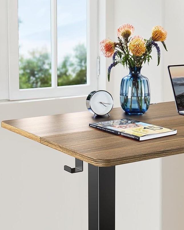 ErGear Height Adjustable Electric Standing Desk, 40 x 24 Inches Sit Stand up Desk, Memory Computer Home Office Desk (Espresso) - LeafyLoom