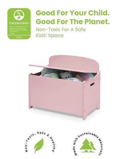 Delta Children MySize Deluxe Toy Box, Dusty Rose - LeafyLoom