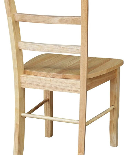 International Concepts Pair of Madrid LadderBack Chairs, Natural - LeafyLoom