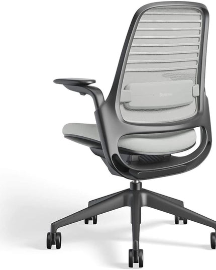 Steelcase Series 1 Work Office Chair - Nickel, Hard Floor Casters - LeafyLoom