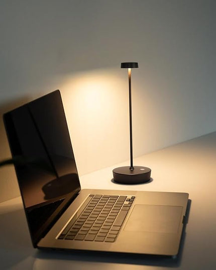 Cordless Table Lamp Rechargeable Outdoor Waterproof Portable Battery Operated LED Table Light - for Home Restaurant Desk Bar Patio Kitchen Dinning Party (Black) - LeafyLoom