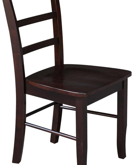 International Concepts Madrid Ladder Back Chair, Java, Rich Mocha - LeafyLoom