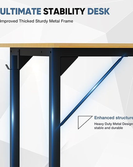 32 Inch Small Office Desk Modern Simple Style Writing Study Work Computer Table for Home Bedroom - LeafyLoom