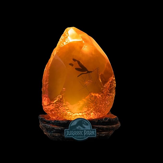 Grupo Erik Official Jurassic Park Lamp | Jurassic Park Movies | Mosquito in Amber Table Lamp | Jurassic Park Merchandise | Jurassic Park Decorations | LED Lamp | Jurassic Park Gifts - LeafyLoom