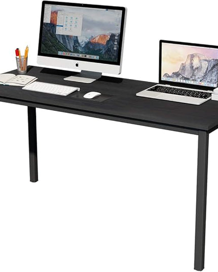SogesGame YL-AC3-160VB-US8 Home Office Desks, X-Large, Black - LeafyLoom