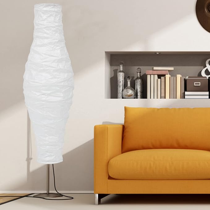 Uonlytech Paper Floor Lamp Shades Nordic Style Table Lampshades Japanese Style Standing Light Cover Light Accessories for Home Bedroom Desk Floor Lamp - LeafyLoom