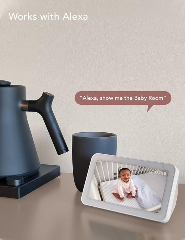 nooie Baby Monitor with Camera 2 Pack,WiFi Baby Monitor Camera,360-degree1080P,Smart Baby Camera with Motion Tracking,Night Vision,Two Way Audio&Sound Detection,Works with Alexa,SD Card and Cloud nooie