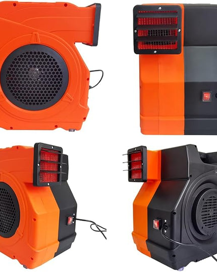 3HP Inflatable Bounce House Blower,2150W Commercial Air Blower for Large Water Slides,Inflatable Paint Booth,Castle and Jump Slides - LeafyLoom