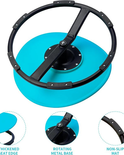 Swivel Sensory Spinning, Autism Children's Chair, Boost Balance in Kids,Non-Slip, Blue - LeafyLoom