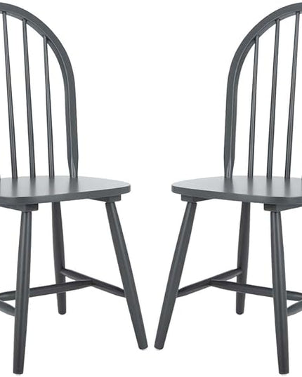 Safavieh Home Camden Farmhouse Grey Spindle Back Dining Chair, Set of 2 - LeafyLoom