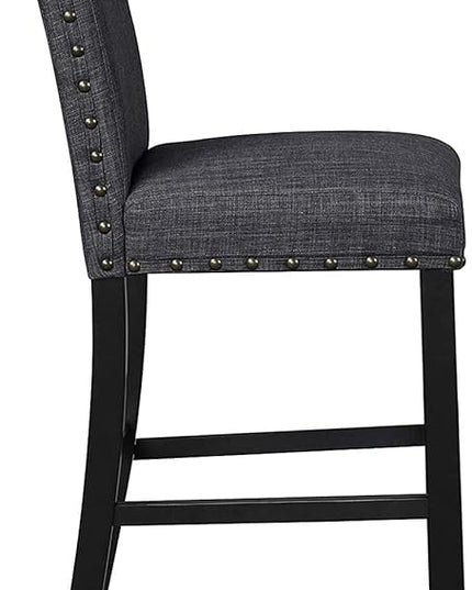 New Classic Furniture Crispin Counter Chair, Granite - LeafyLoom
