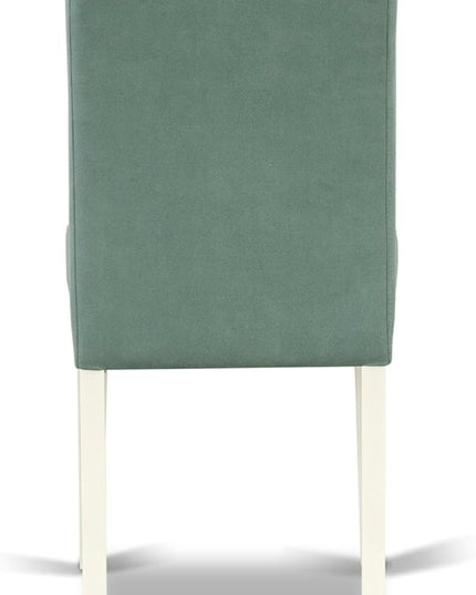 East West Furniture ANAS3-LWH-43 Antique 3 Piece Dining Set consists A Dinner Table and 2 Willow Green Linen White Faux Leather Parson Kitchen Chairs with Stylish Back, Finish, 36x36 Inch - LeafyLoom