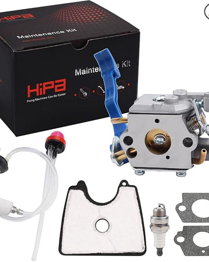 Hipa 125B Carburetor for Husq 125B 125BVX 125BX Jonsered B2126 BV2126 Leaf Blower Replace 545081811 590460102 C1Q-W37 Blower Carburetor Tune Up Kit Parts with 545112101 Filter - LeafyLoom