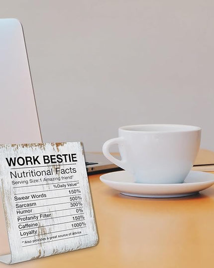 Work Bestie Gifts Funny Coworker Leaving Gifts Sarcastic Farewell Gifts for Coworkers Going Away Gift for Coworker Woman Good Luck Gifts for Coworkers Leaving Colleague Farewell Signs Gift LD6 - LeafyLoom