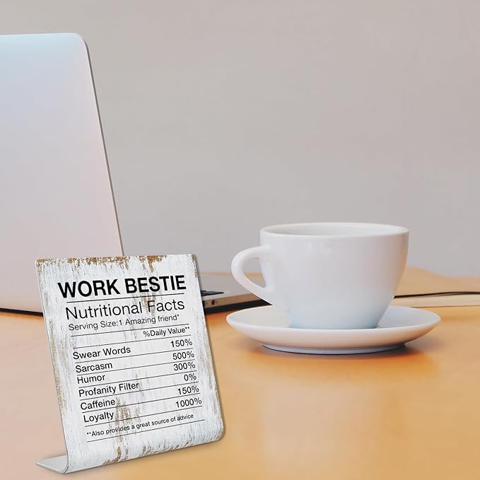 Work Bestie Gifts Funny Coworker Leaving Gifts Sarcastic Farewell Gifts for Coworkers Going Away Gift for Coworker Woman Good Luck Gifts for Coworkers Leaving Colleague Farewell Signs Gift LD6 - LeafyLoom