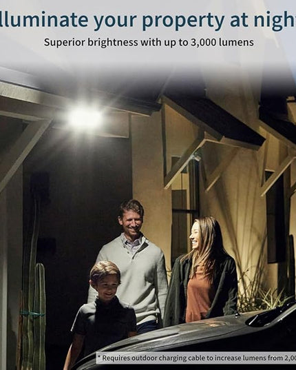 Arlo Pro 3 LED Floodlight Security Camera 2K HDR 2000-3000 Lumens | Wire-Free | Protect Driveways & Alleyways | Connects to Wi-Fi | Color Night Vision, Motion Sensor, 2-Way Audio, Rechargeable (Black) Arlo